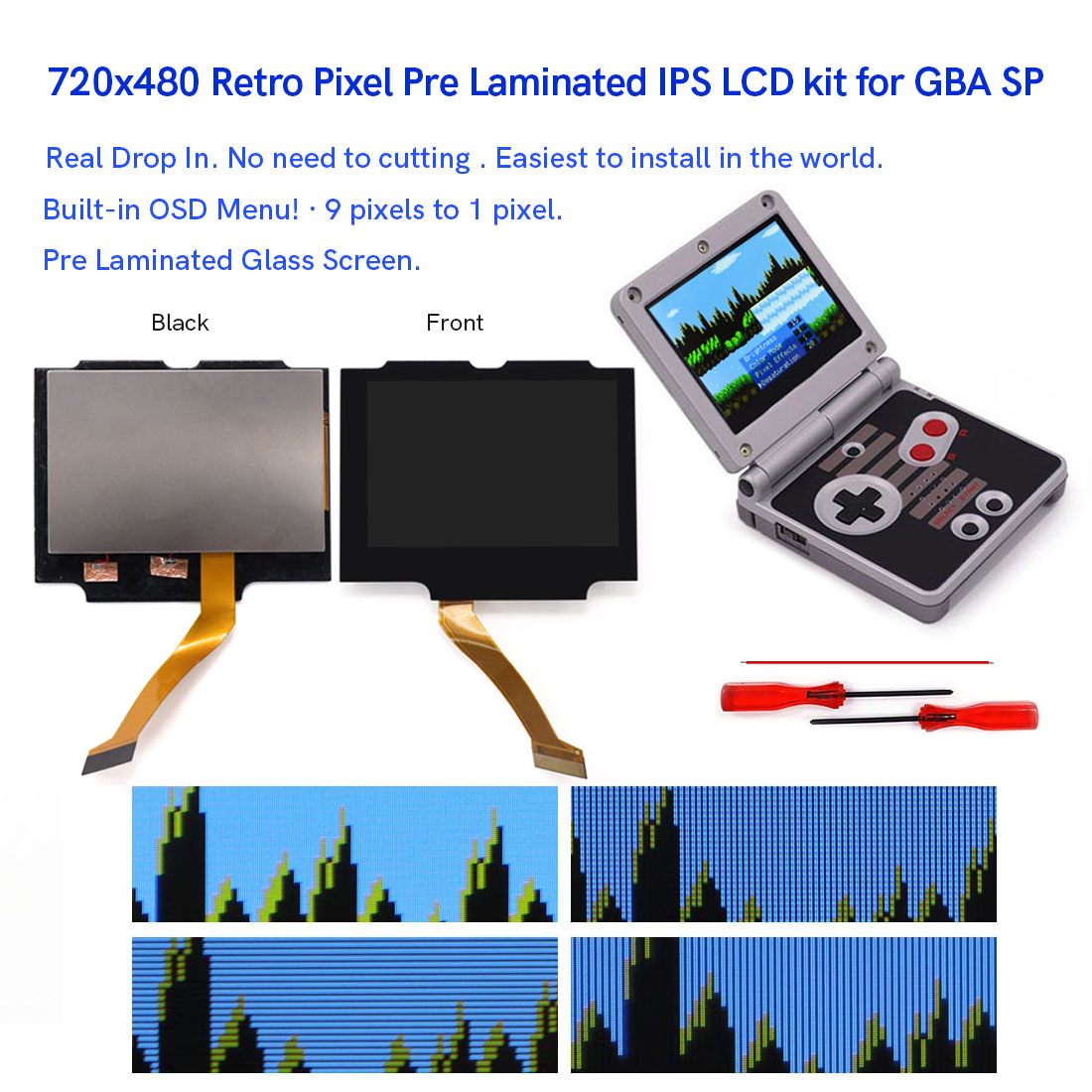 Lcd Screen Arcade - Pantalla LCD IPS laminada con retroiluminación