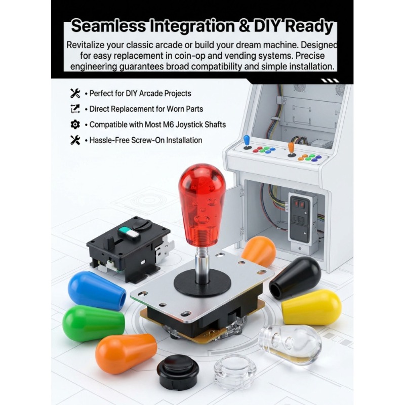 Arcade Game Vending Machine - 1 Joystick M6 con Cabeza de