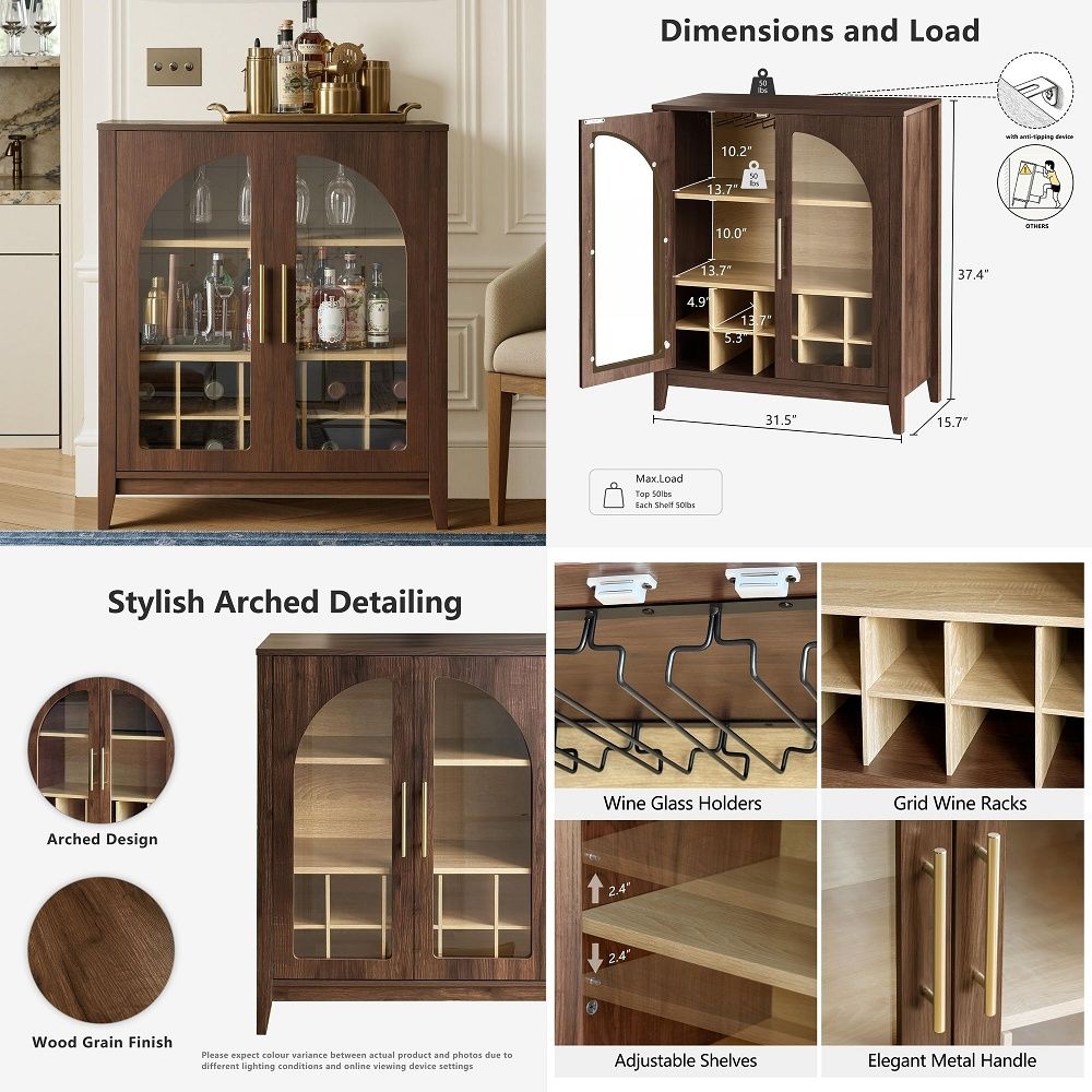 Glass Cabinet Display - Armario de Almacenamiento Alto, Gabinetes de
