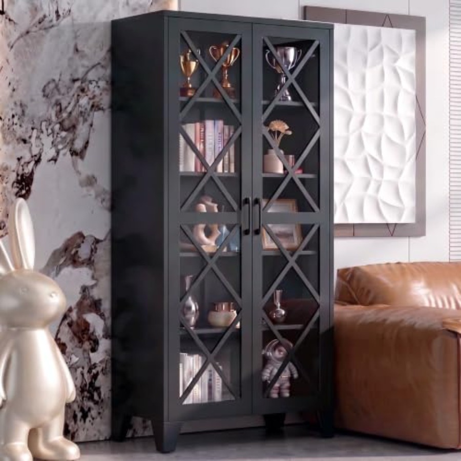 Glass Cabinet Display - Vitrina de vidrio 71 H para