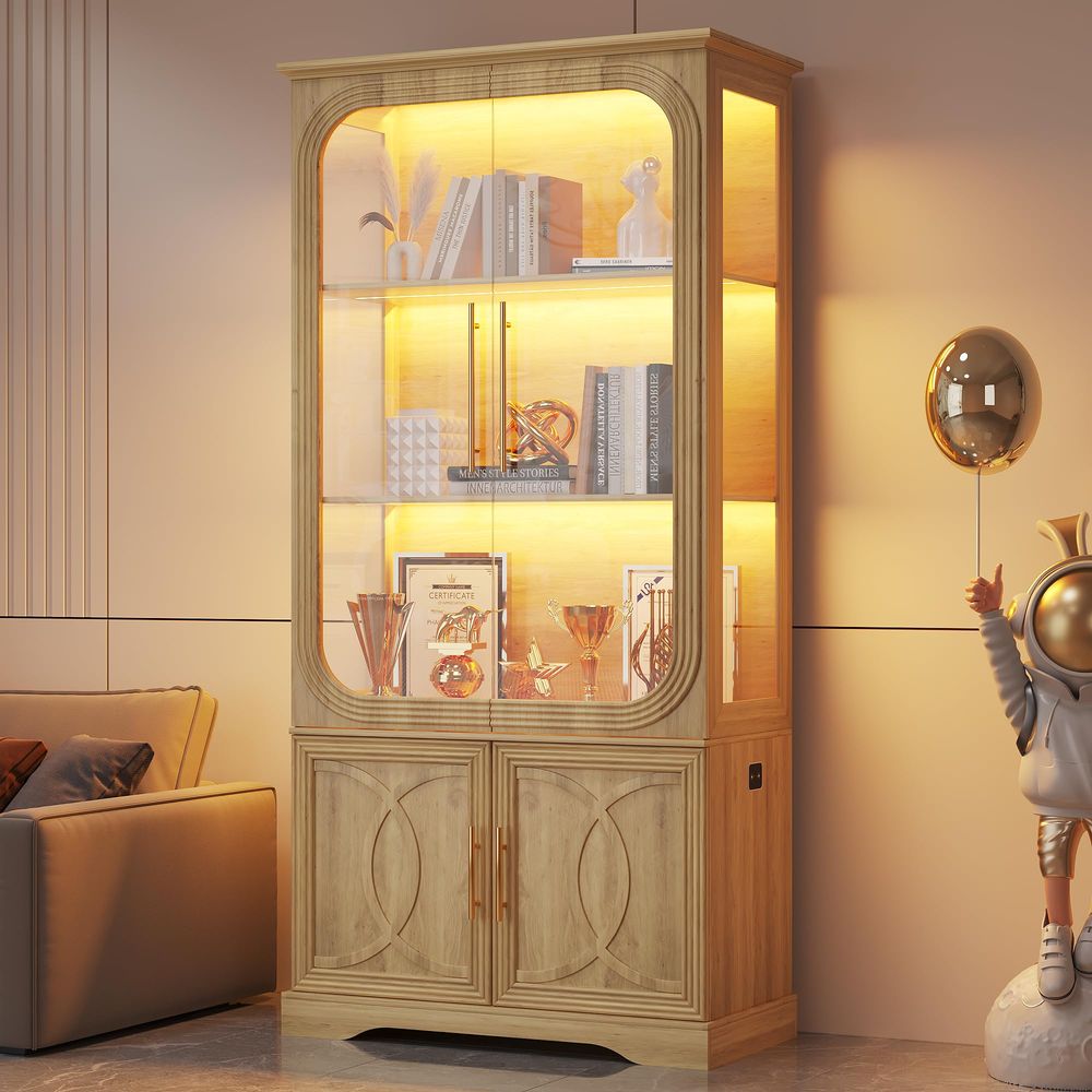 Vitrina con Puertas de Vidrio  - Glass Cabinet Display reseña y precio