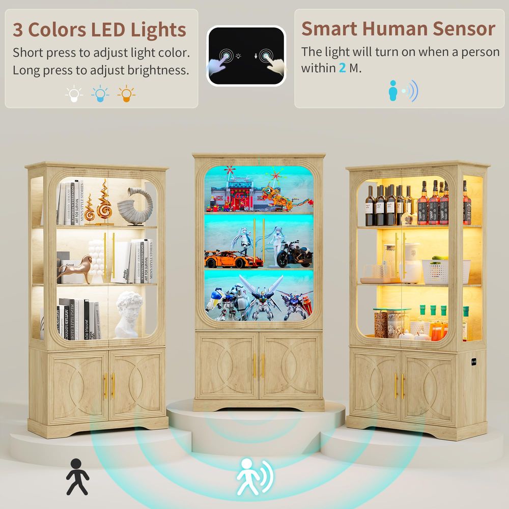 Vitrina con Puertas de Vidrio  - Glass Cabinet Display reseña y precio