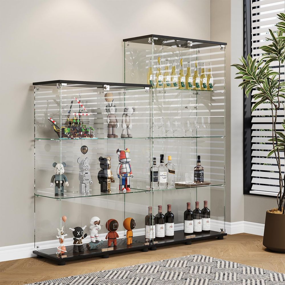 Vitrina con 4 Estantes, Puerta - Glass Cabinet Display reseña y precio