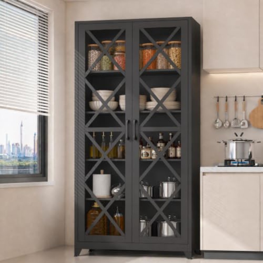 Vitrina de vidrio 71 H para us - Glass Cabinet Display reseña y precio