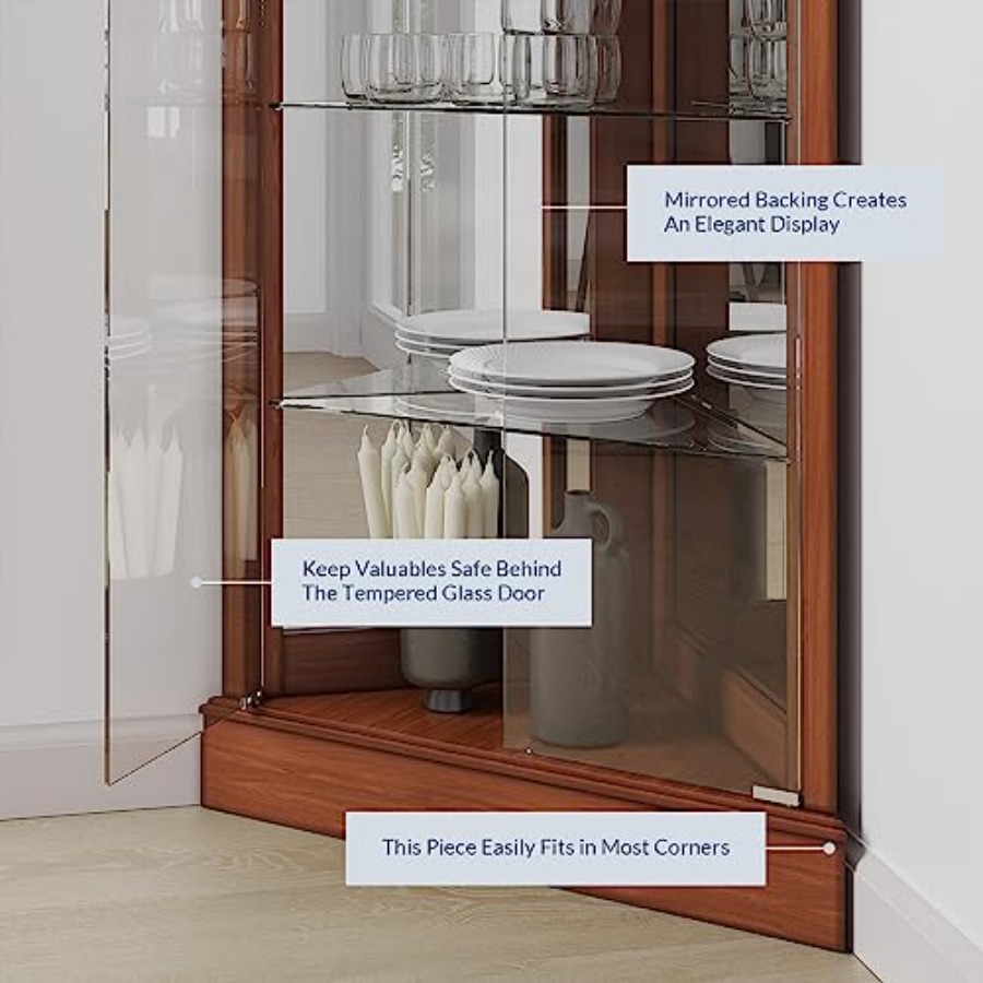 Vitrina de exhibición iluminad - Glass Cabinet Display reseña y precio