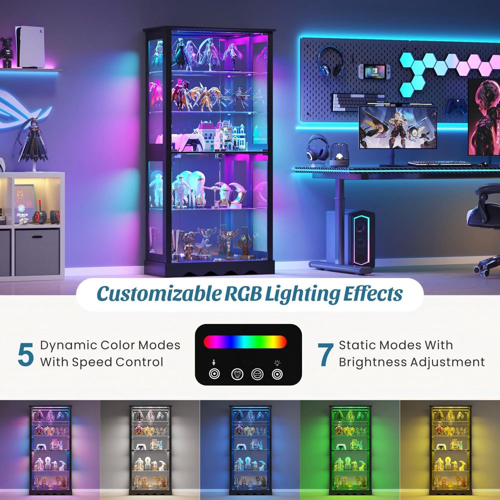 Vitrina con Puertas de Vidrio, - Glass Cabinet Display reseña y precio