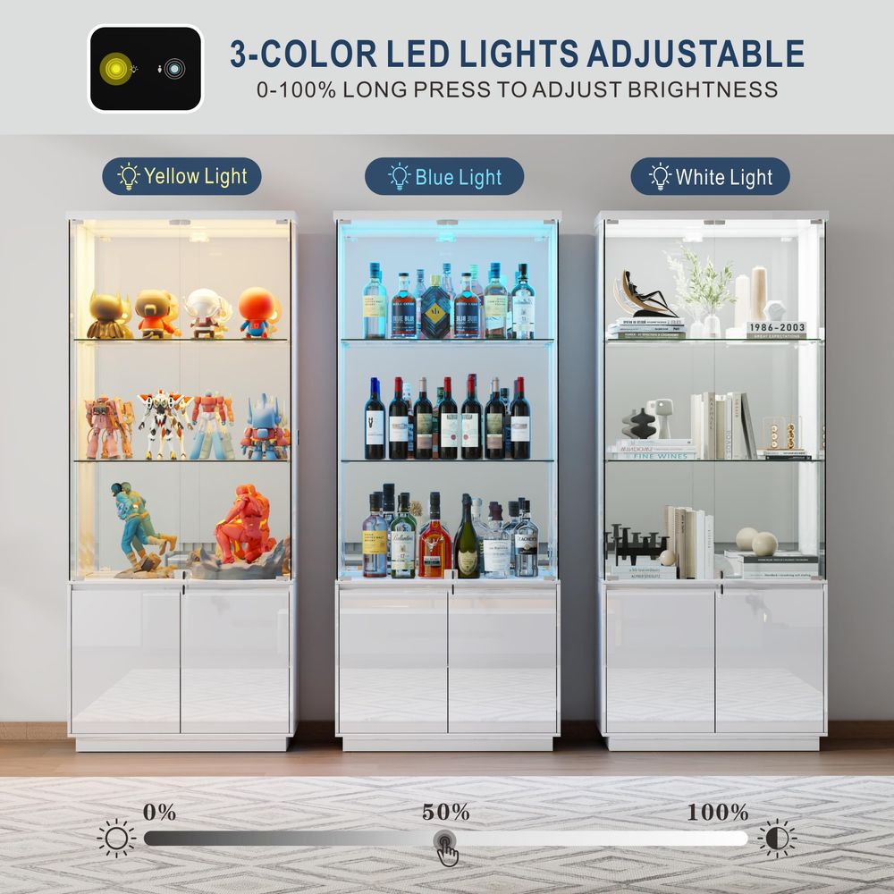 Vitrina de exhibición con puer - Glass Cabinet Display reseña y precio