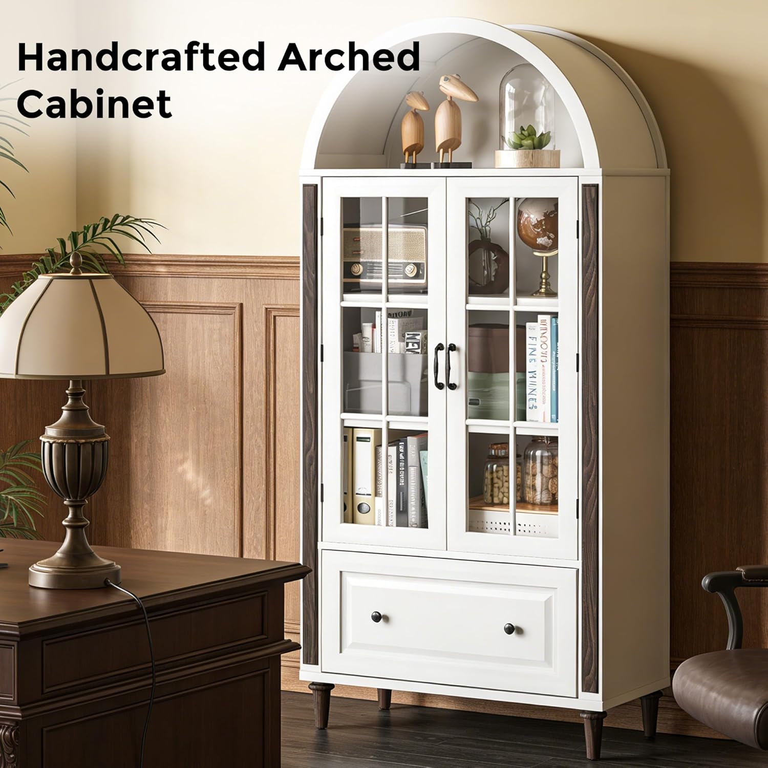 Librero Arqueado Hecho a Mano  - Glass Cabinet Display reseña y precio