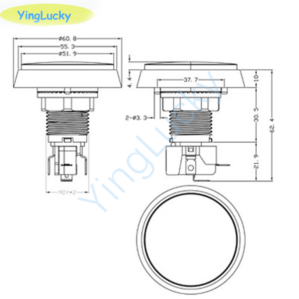 Lámpara de luz LED de 60MM par - Coin Pusher Machine reseña y precio