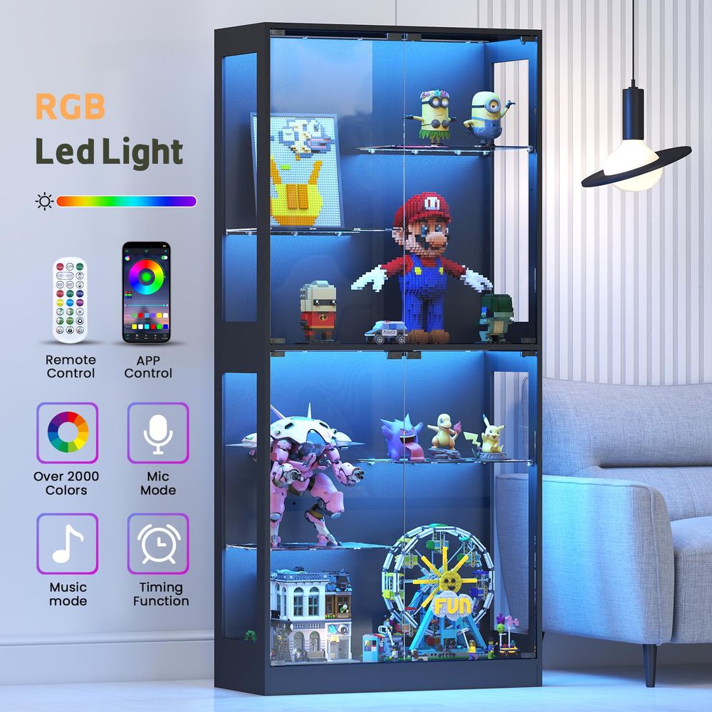 Vitrina con Puertas de Vidrio  - Glass Cabinet Display reseña y precio