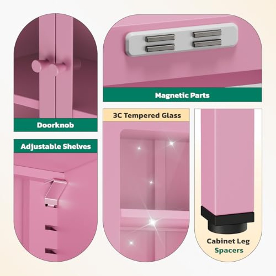 Vitrina de Vidrio de 5 Niveles - Glass Cabinet Display reseña y precio
