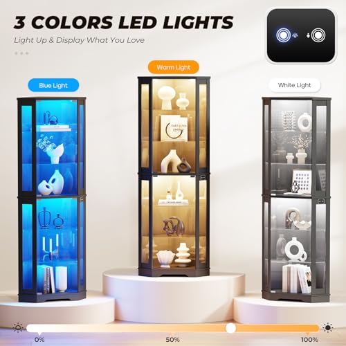 Vitrina Esquinera de 71 Pulgad - Glass Cabinet Display reseña y precio