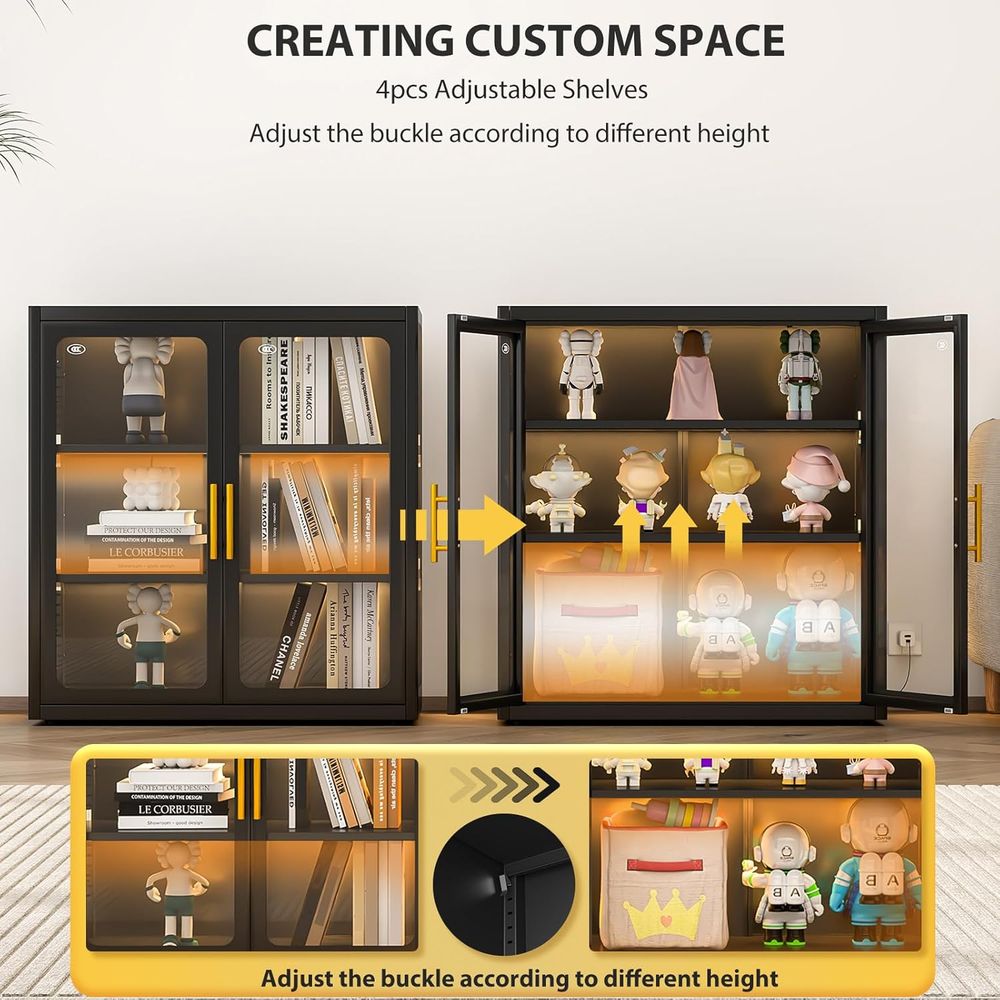 Vitrina de Vidrio de 34 Pulgad - Glass Cabinet Display reseña y precio